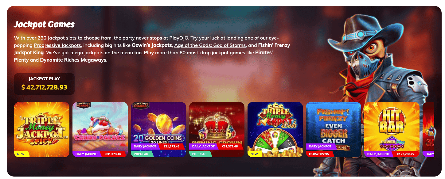 Playuzu jackpots