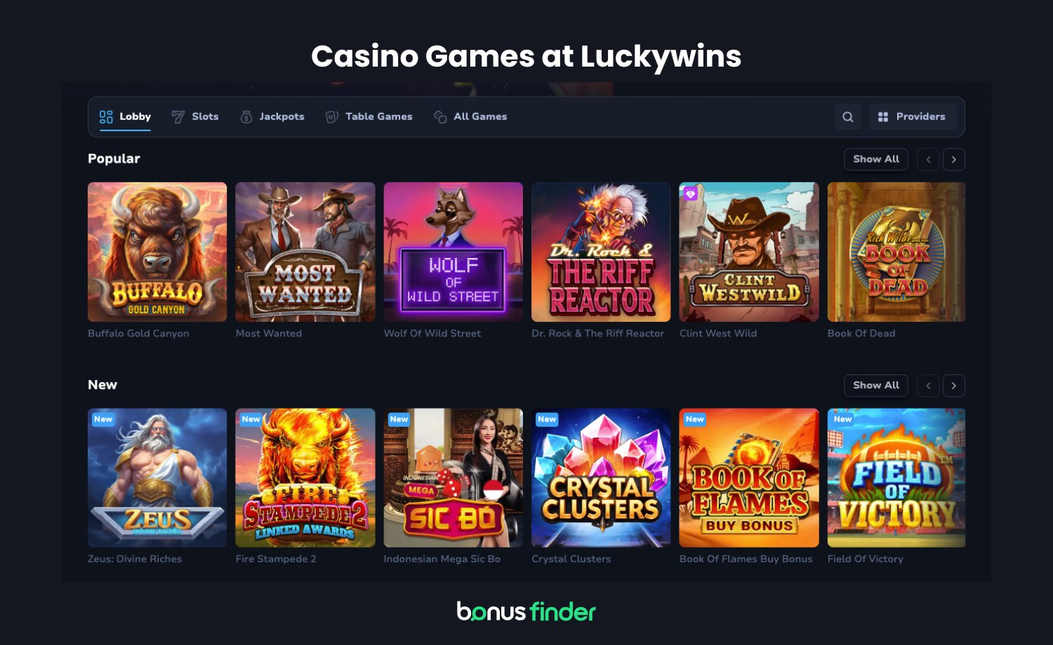 Luckywins games